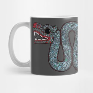 Double headed Aztec Serpent (turquoise mosaic) Mug